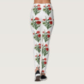 Floral Green Leaf  Leggings (Achterkant)