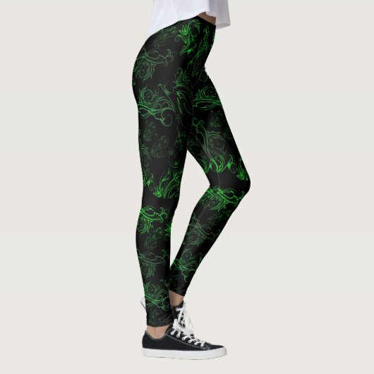 Floral Green-Leggings Leggings (Rechts)