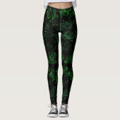 Floral Green-Leggings Leggings (Voorkant)