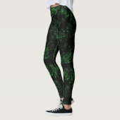 Floral Green-Leggings Leggings (Links)