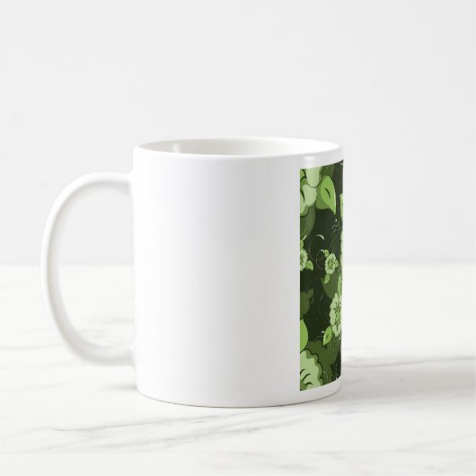 Floral Green Mok (Links)