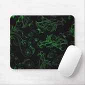 Floral Green Mousepad Muismat (Met muis)