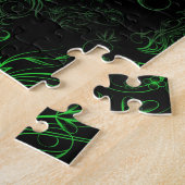 Floral Green Photo Puzzle Legpuzzel (Zijkant)