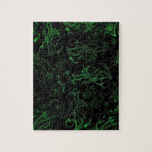 Floral Green Photo Puzzle Legpuzzel (Verticaal)