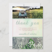 Floral Green Pink Modern gewoon huwelijk