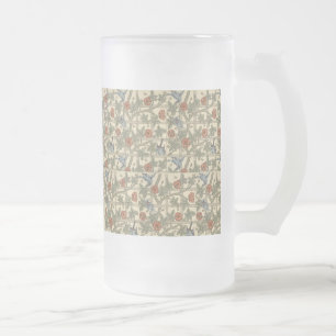 Floral Green Pink William Morris Trellis Matglas Bierpul