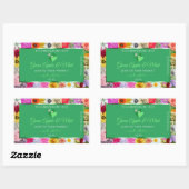 Floral Green Product Labels met hartendiamanten (Vel)