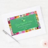 Floral Green Product Labels met hartendiamanten (Envelop)