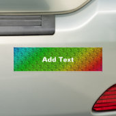 Floral Green Red Rainbow Gradiënt Diagonaal mengse Bumpersticker (Op auto)