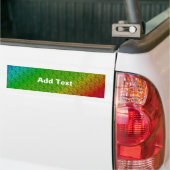 Floral Green Red Rainbow Gradiënt Diagonaal mengse Bumpersticker (Op Truck)