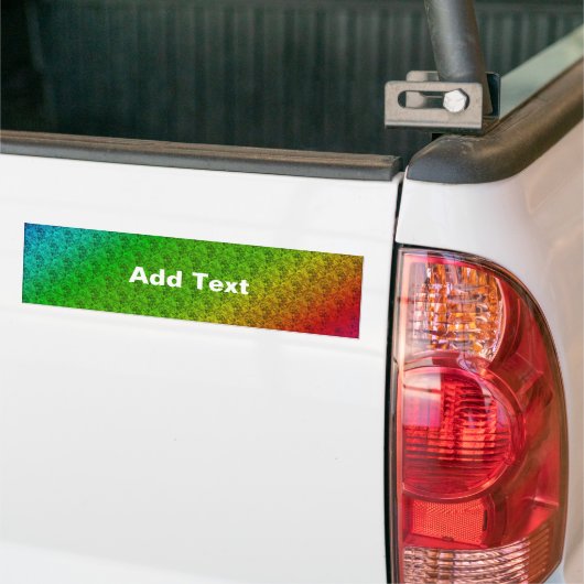Floral Green Red Rainbow Gradiënt Diagonaal mengse Bumpersticker (Op Truck)
