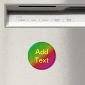 Floral Green Red Rainbow Gradiënt Diagonaal mengse Magneet (Insitu (Vaatwasser))