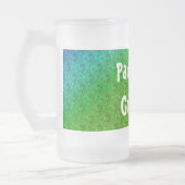 Floral Green Red Rainbow Gradiënt Diagonaal mengse Matglas Bierpul (Links)