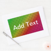 Floral Green Red Rainbow Gradiënt Diagonaal mengse Rechthoekige Sticker (Envelop)