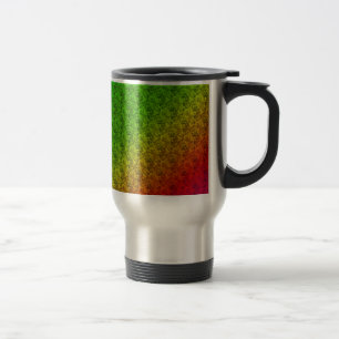 Floral Green Red Rainbow Gradiënt Diagonaal mengse Reisbeker