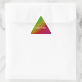 Floral Green Red Rainbow Gradiënt Diagonaal mengse Sticker (Tas)