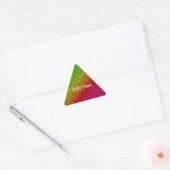 Floral Green Red Rainbow Gradiënt Diagonaal mengse Sticker (Envelop)