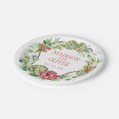  Floral Green & Roze Succulent | Weddenschap Papieren Bordje (Gekanteld)
