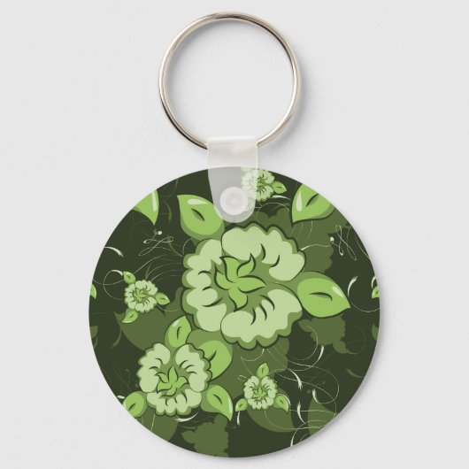 Floral Green Sleutelhanger (Voorkant)