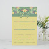 Floral Green Stationery (Staand voorkant)