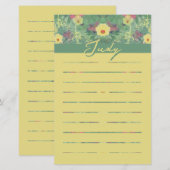 Floral Green Stationery (Voorkant / Achterkant)