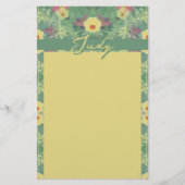 Floral Green Stationery Briefpapier (Voorkant)