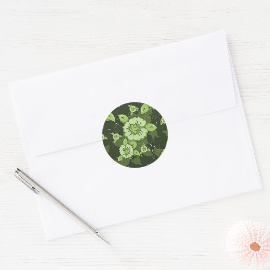 Floral Green Stickers