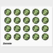 Floral Green Stickers (Vel)