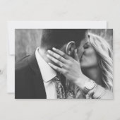 Floral Green Stripe Botanical Save The Date Foto (Achterkant)