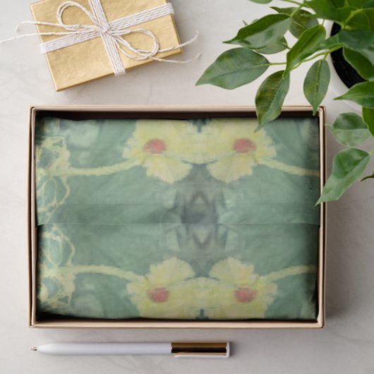 Floral Green Tissuepapier (Geschenk)