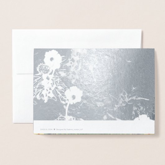 Floral Green Verjaardag Folie Kaart (Met envelop)