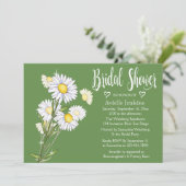 Floral Green Vrijgezellenfeest White Daisy Flowers Kaart (Staand voorkant)