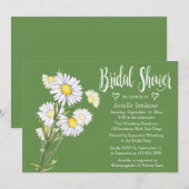 Floral Green Vrijgezellenfeest White Daisy Flowers Kaart (Voorkant / Achterkant)