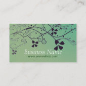 Floral Green Wash Visitekaartje (Achterkant)