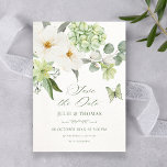 Floral green wedding save the date<br><div class="desc">Floral green</div>