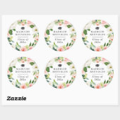 Floral Greenery Afstudeerder Party Afstuderen Cele Ronde Sticker (Vel)