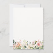 Floral Greenery Baby shower Bingo Game Kaart (Achterkant)