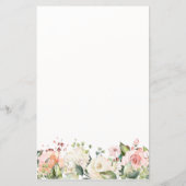 Floral Greenery Baby shower Bingo Game Paper Sheet (Achterkant)
