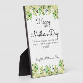 Floral Greenery Border Happy Moederdag Fotoplaat (Zijkant)