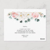 Floral Greenery Bridesmaid-kaartje Briefkaart (Achterkant)