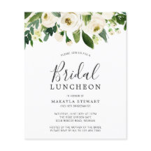 Floral Greenery Budget Bridal Luncheon