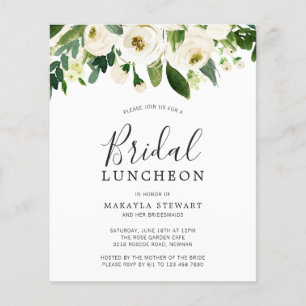 Floral Greenery Budget Bridal Luncheon