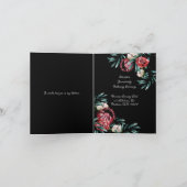 Floral Greenery Elegant Chic Script Name Wedding (Binnen)