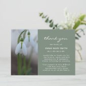 Floral Greenery Elegant Memorial Card Bedankkaart (Staand voorkant)