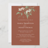 Floral Greenery Elegant Waterverf Terracotta Kaart (Voorkant)