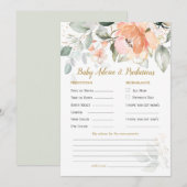 Floral Greenery Foliage Baby Predication & Advice (Voorkant / Achterkant)