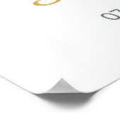 Floral Greenery Foliage, Welcome Baptism-teken Poster (Hoek)