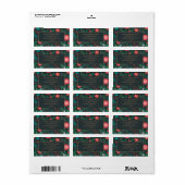 Floral Greenery Holiday Return Address Etiket (Full Sheet)
