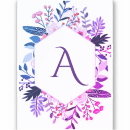 Floral greenery initiaal Sticker