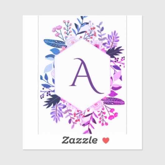 Floral greenery initiaal Sticker (Vel)